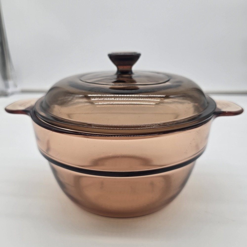 Vision Corning Ware France V-20-B Amber Double Boiler Insert - V 1.5 C Pyrex Lid